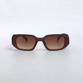 Brown-Matte-Geometric-Sunglasses
