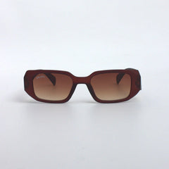 Brown-Matte-Geometric-Sunglasses
