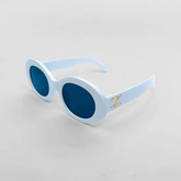 White-Oval-Sunglasses