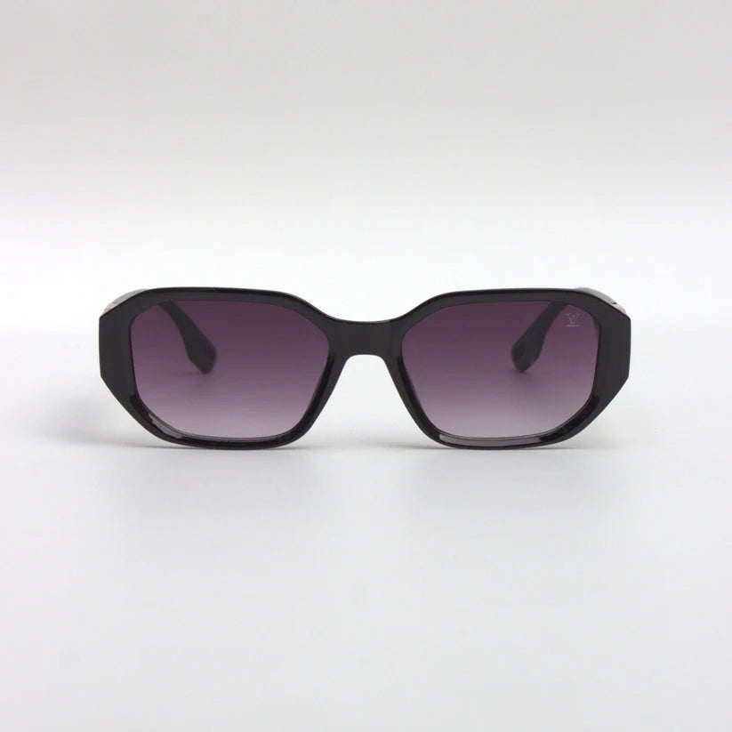 Black-Oval-Geometric-Sunglasses