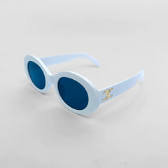 White-Oval-Sunglasses