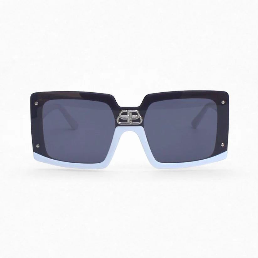 White-Halfrim-Square-Sunglasses